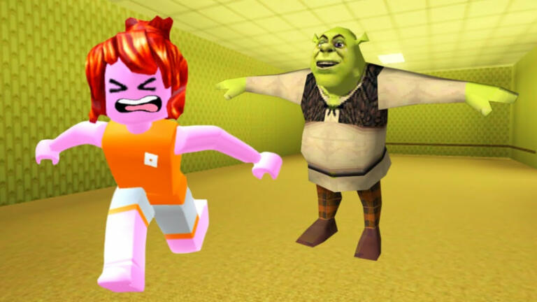 Shrek and piggy in th backrooms